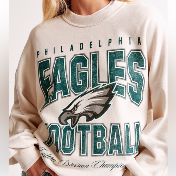 Philadelphia Eagles graphic oversized Sunday crew - Picture 1 of 11